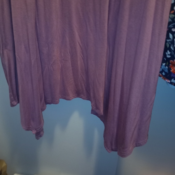 Dusty mauve hippie chic knit tunic with pockets - Picture 3 of 3